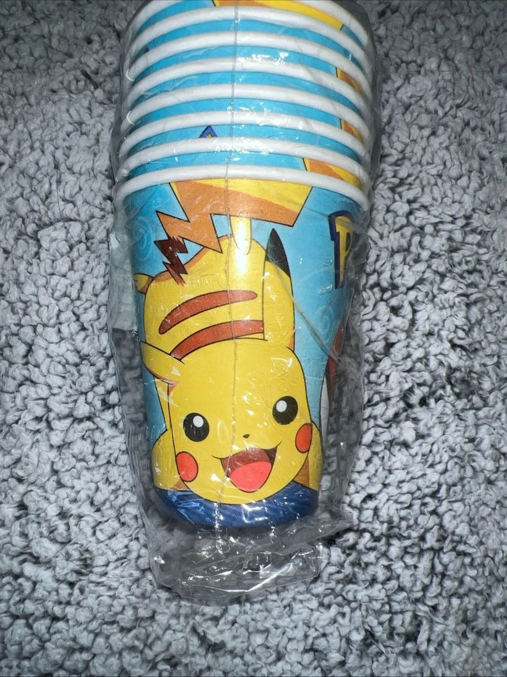 Pokemon Pikachu Blue Disposable Party Cups - Pack